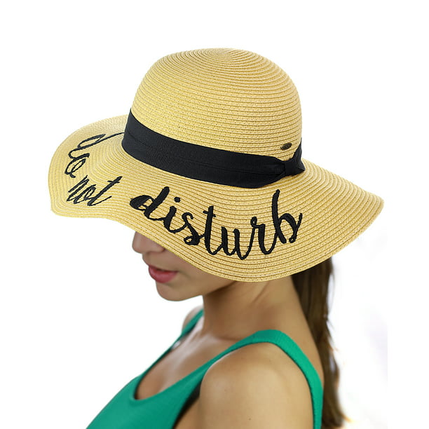 WEEKEND SHOP Style Adult Women Girls Embroidery Sun Hat Big Bow Summer Beach Straw Hat Black 